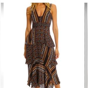 Bohemian Floral Midi Dress